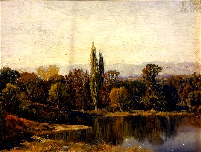 Paisaje con lago, de Martín Rico (Real Academia de Bellas Artes de San Fernando)