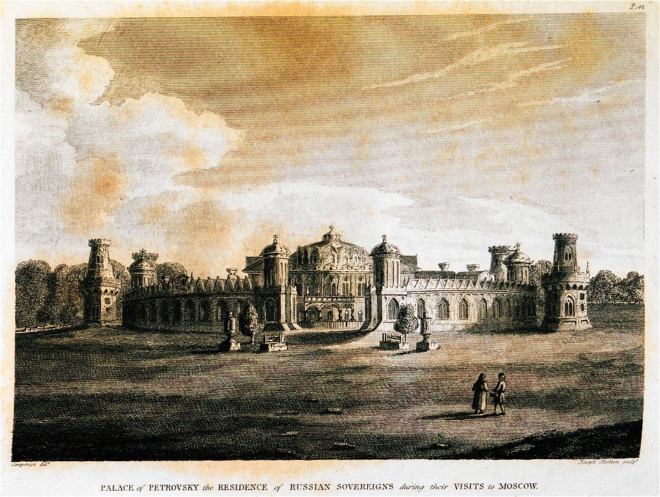 Palace of Petrovsky, the Residence of the Russian Sovereigns during their Visit to Moscow - Clarke Edward Daniel - 1810