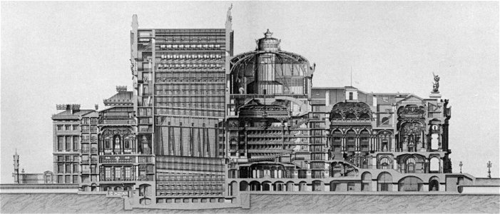Palais Garnier long section - Mead 1991 p101
