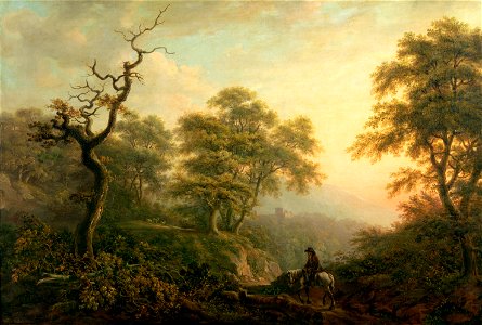 Paisaje con figura a caballo (Pocock)