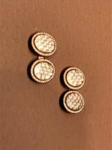 Pair of cufflinks with woven human hair