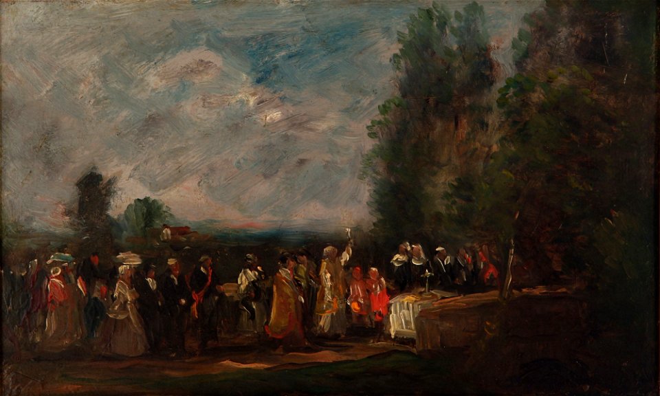 Paisaje con figuras - Charles-François Daubigny