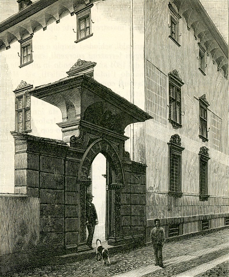 Palazzo Silva in Domodossola xilografia