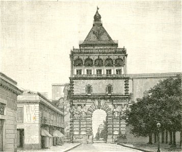 Palermo Porta Nuova xilografia