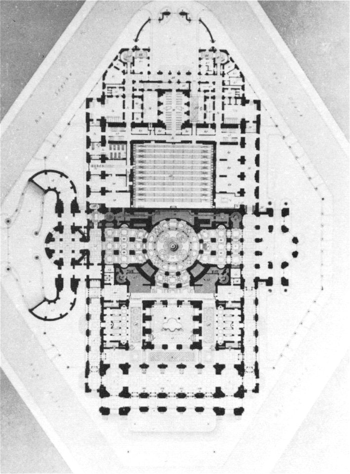 Palais Garnier plan at ground level - Steinhauser 1969 plate2
