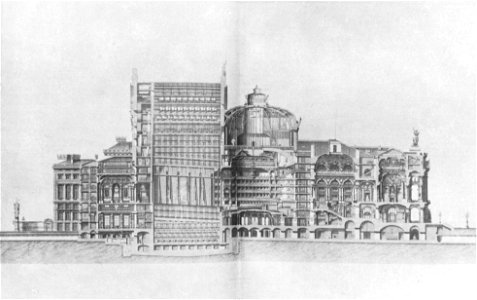 Palais Garnier long section - Steinhauser 1969 plate7