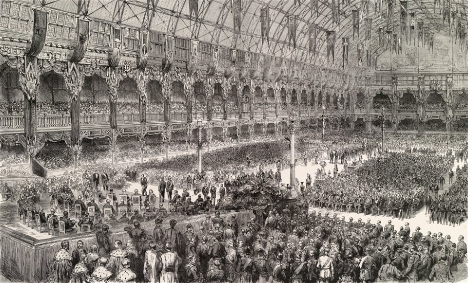 Palais de l'industrie. Distribution solennelle des récompenses aux lauréats de l'Exposition Universelle, 21 Octobre 1879
