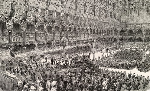 Palais de l'industrie. Distribution solennelle des récompenses aux lauréats de l'Exposition Universelle, 21 Octobre 1879