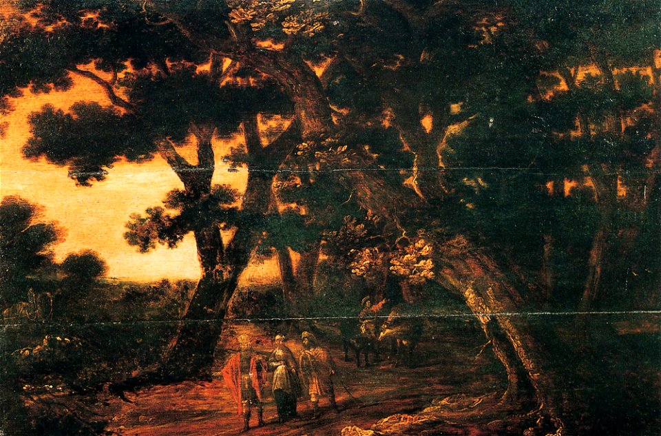 Paisaje con figuras - Anónimo