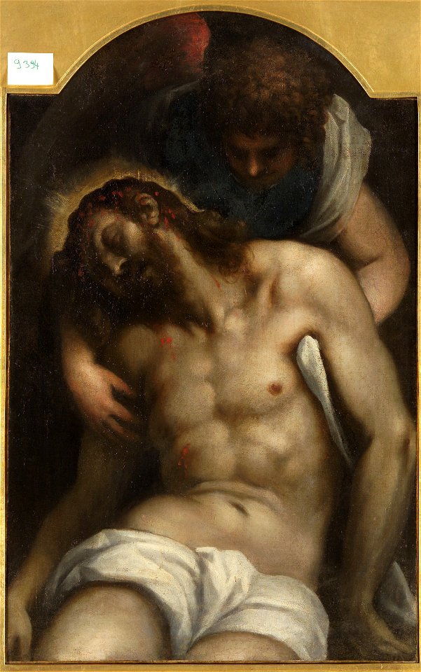Jacopo Negretti, gen. Palma il Giovane - Leichnam Christi, von einem Engel gehalten - GG 9394 - Kunsthistorisches Museum
