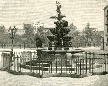 Palermo Piazza Marina xilografia