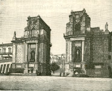 Palermo Porta Felice xilografia