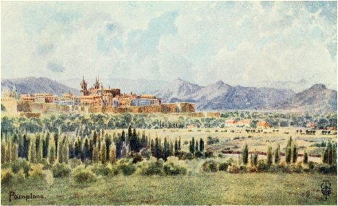 Pamplona from the road to the frontier