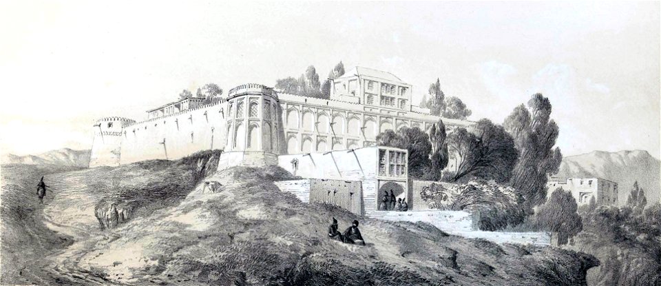 Palace of Qasr e Qajar by Eugène Flandin