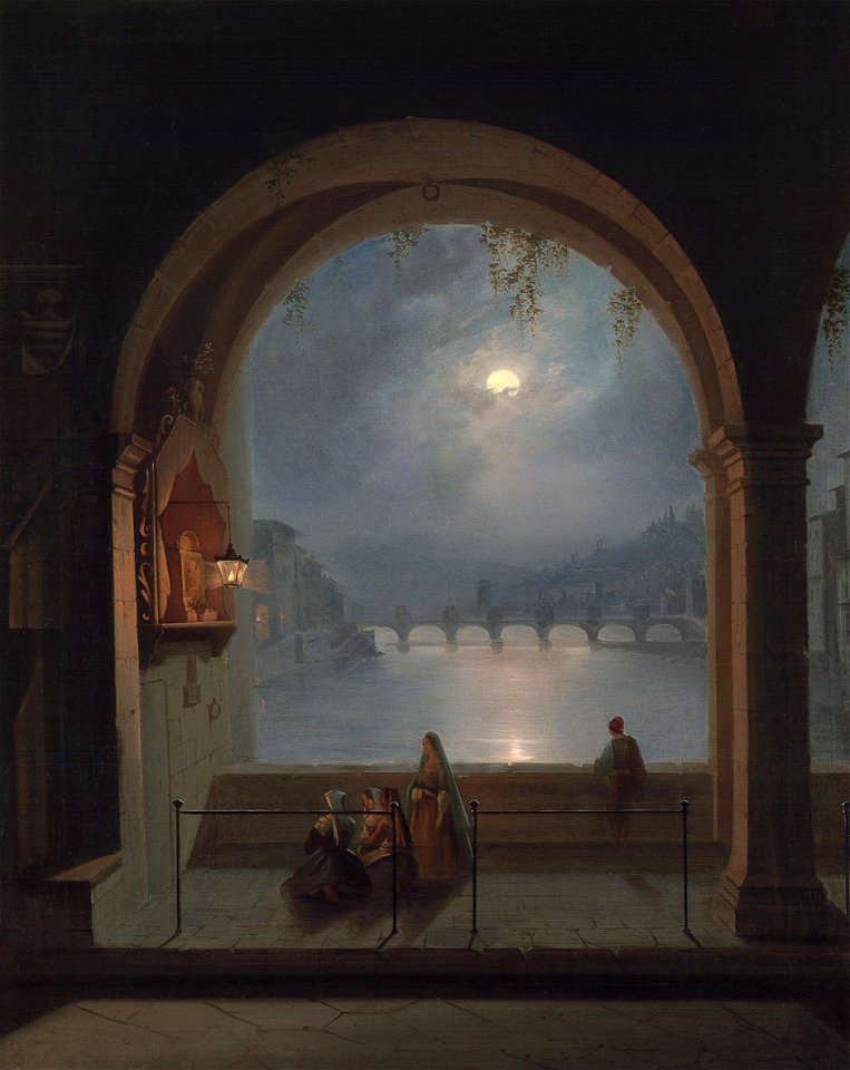 Paladini Blick über den Arno 1862