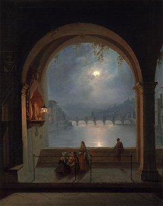 Paladini Blick über den Arno 1862