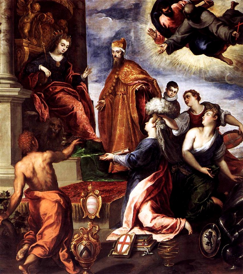 Palma il Giovane - Doge Francesco Venier Presents the Subject Cities to Venice - WGA16908