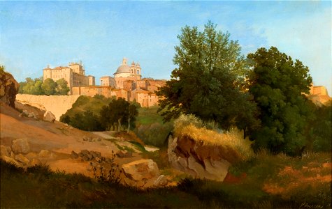 Gustaf Wilhelm Palm - Vy över Ariccia (1841)
