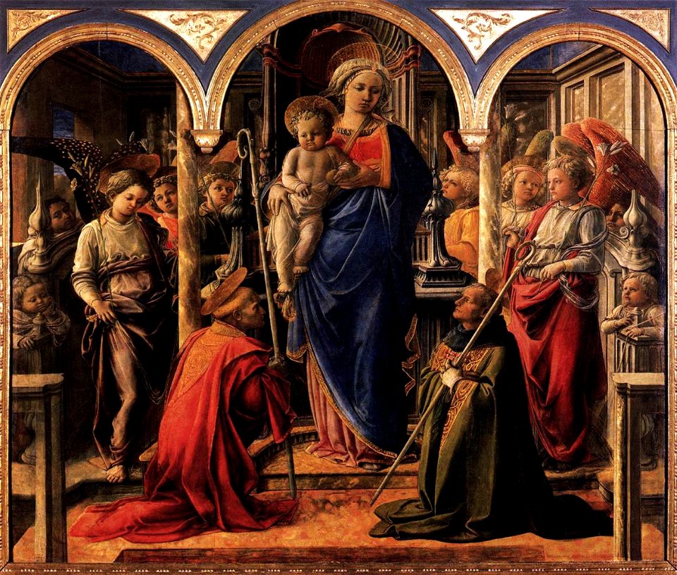 Pala barbadori, louvre, lippi