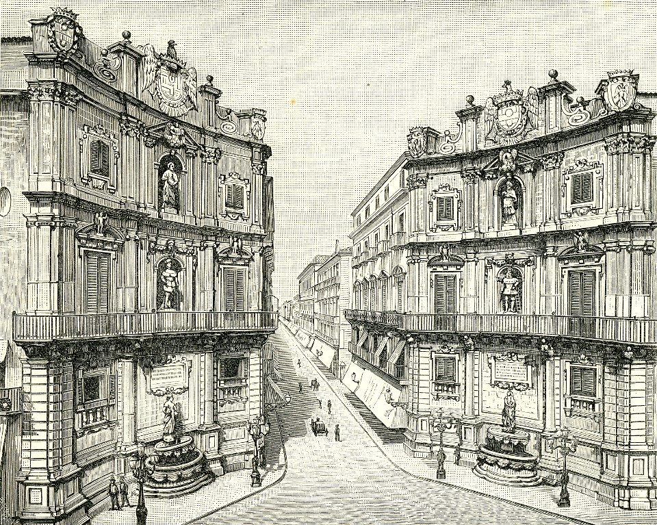 Palermo Piazza Vigliena o Quattro Cantoni