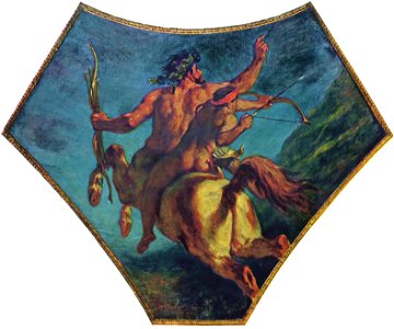 Palais Bourbon, Malerei in der Kuppel der Poesie, Szene- Erziehung des Achill (Eugène Delacroix)