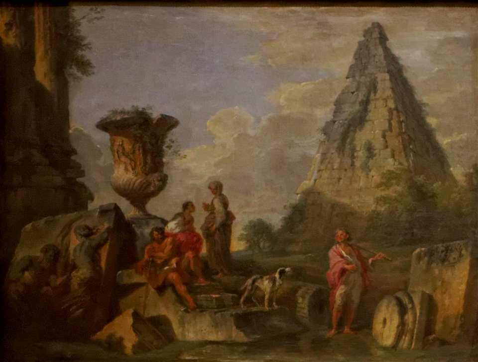 Pannini - Ruines antiques avec la pyramide de Caïus Cestius 02