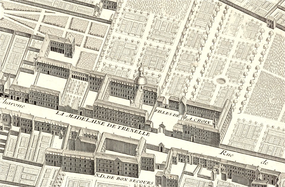 Palais de la Femme, Plan de Turgot 01 - David Rumsey