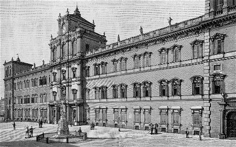 Palazzo Ducale, ora Reale, a Modena (xilografia)