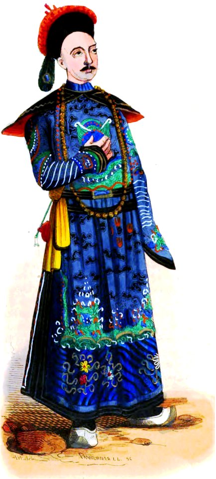 Pannemaker. Mandarin chinois. Auguste Wahlen. Moeurs, usages et costumes de tous les peuples du monde. 1843