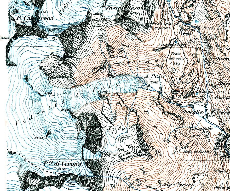 Paluegletscher 1877 Siegfriedkarte