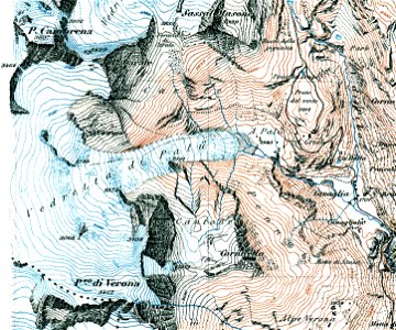 Paluegletscher 1877 Siegfriedkarte