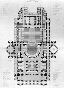 Palais Garnier plan at the first loge level - Mead 1991 p101