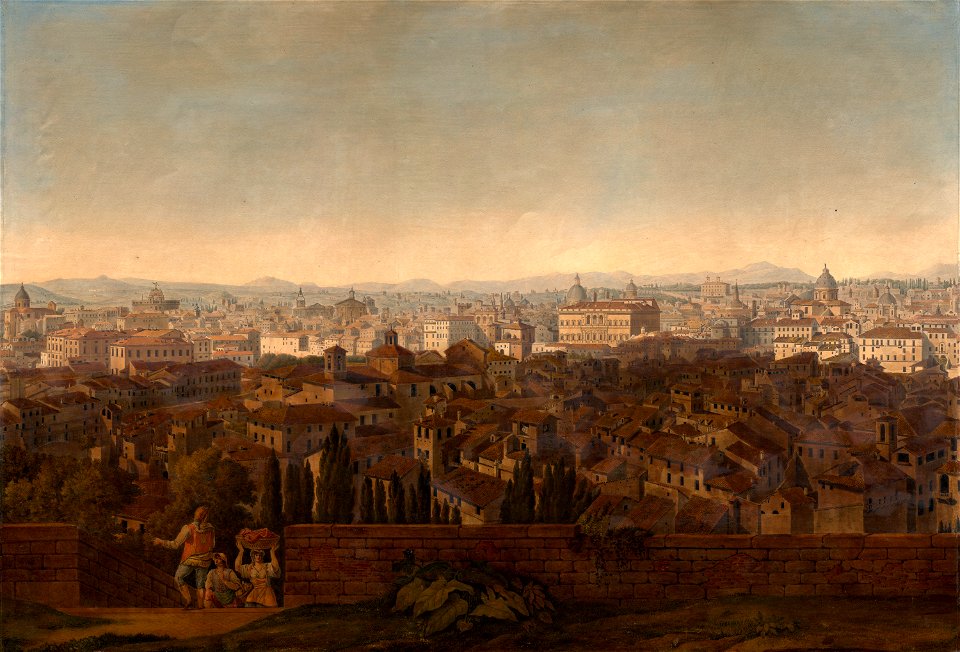 Panorama de Rome vu depuis la terrasse de San Pietro in Montorio (bgw20 0506)