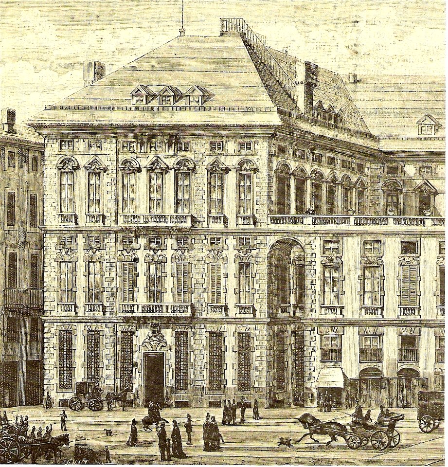 Palazzo Rosso Genova-disegno XIX secolo