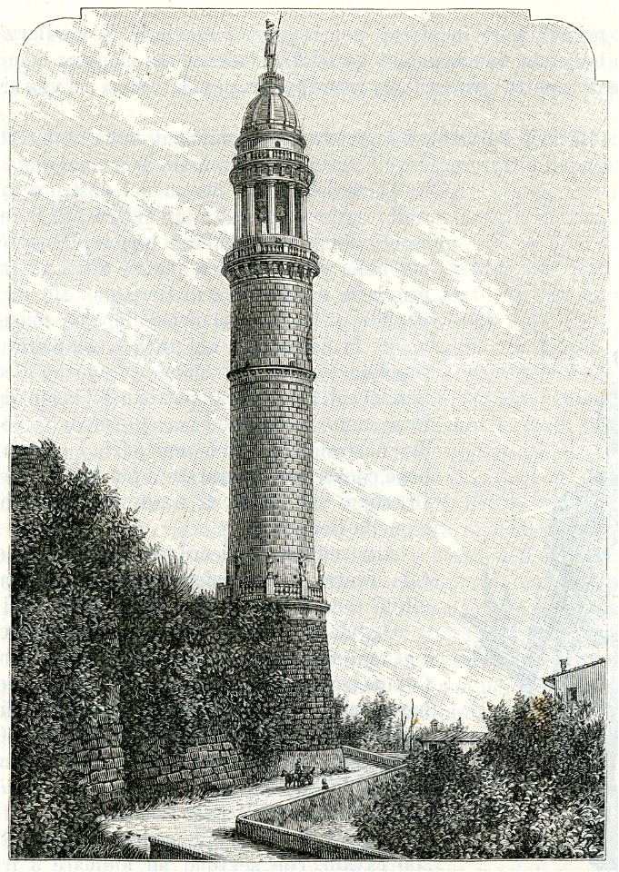 Palazzolo sull’Oglio torre del popolo xilografia di Barberis