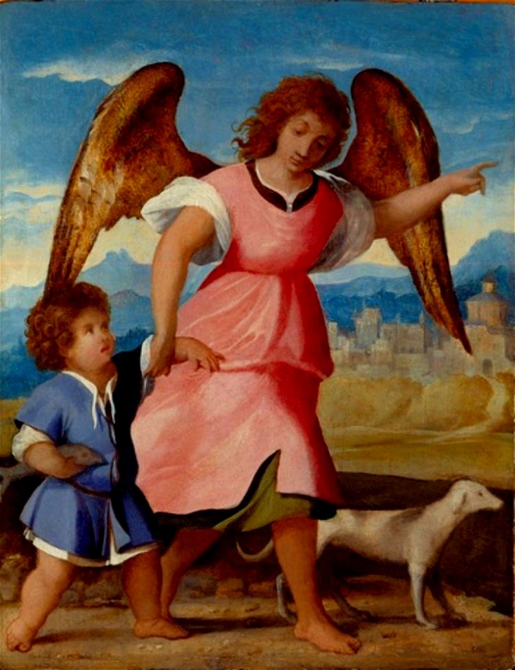Palma il Vecchio - Der Erzengel Raphael mit dem kleinen Tobias, um 1513, 291