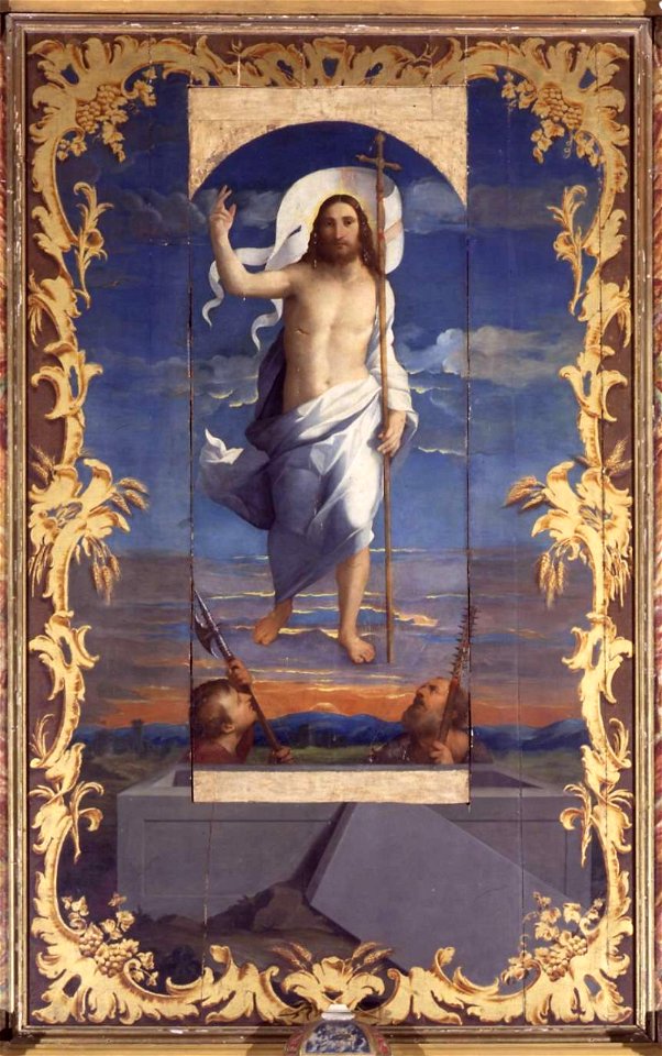 Palma il Vecchio sec. XVI, Gesù Cristo Risorto, Bergamo