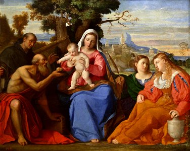 Palma Vecchio - Madonna and Child with Saints (Sacra Conversazione). 1520-s, Ж-26