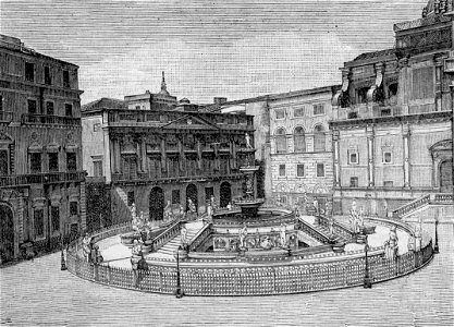 Palermo – Fontana di Piazza Pretoria (xilografia)