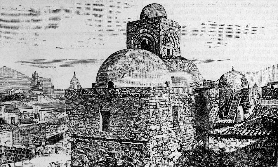 Palermo – Le cupole di San Giovanni degli Eremiti (xilografia)