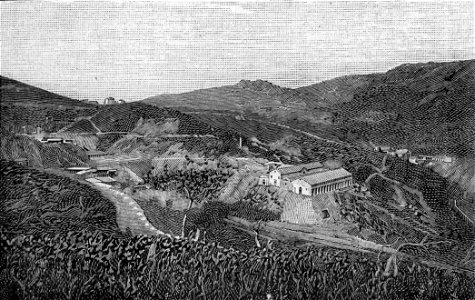 Panorama della miniera di Montevecchio (xilografia)