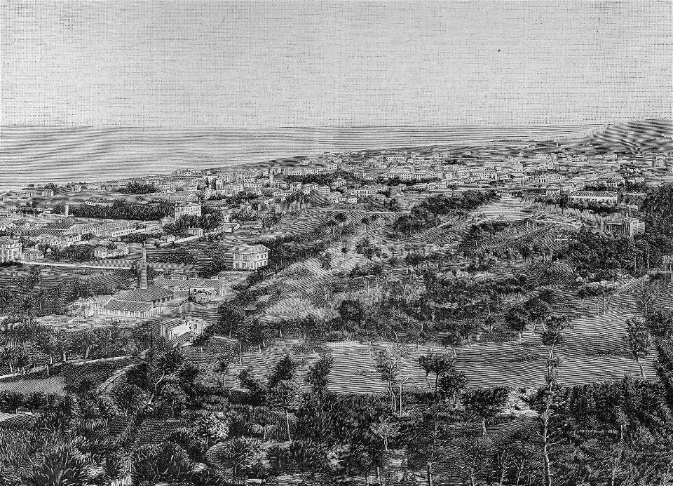 Panorama di Pescara-Castellammare Adriatico (xilografia)
