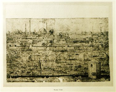 Panorama of Constantinople, Melchior Lorck, Sheet 8, 1559