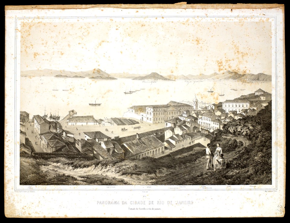 Panorama da cidade de Rio de Janeiro (1), da Coleção Brasiliana Iconográfica