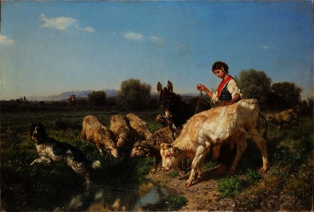 Filippo Palizzi - All'Abbeverata (1867)