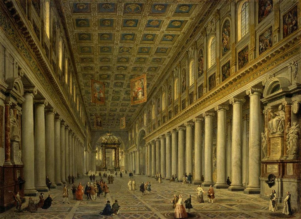 Pannini, Giovanni Paolo - Interior of the Santa Maria Maggiore in Rome - 1750s