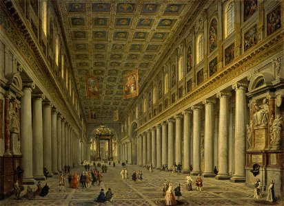 Pannini, Giovanni Paolo - Interior of the Santa Maria Maggiore in Rome - 1750s