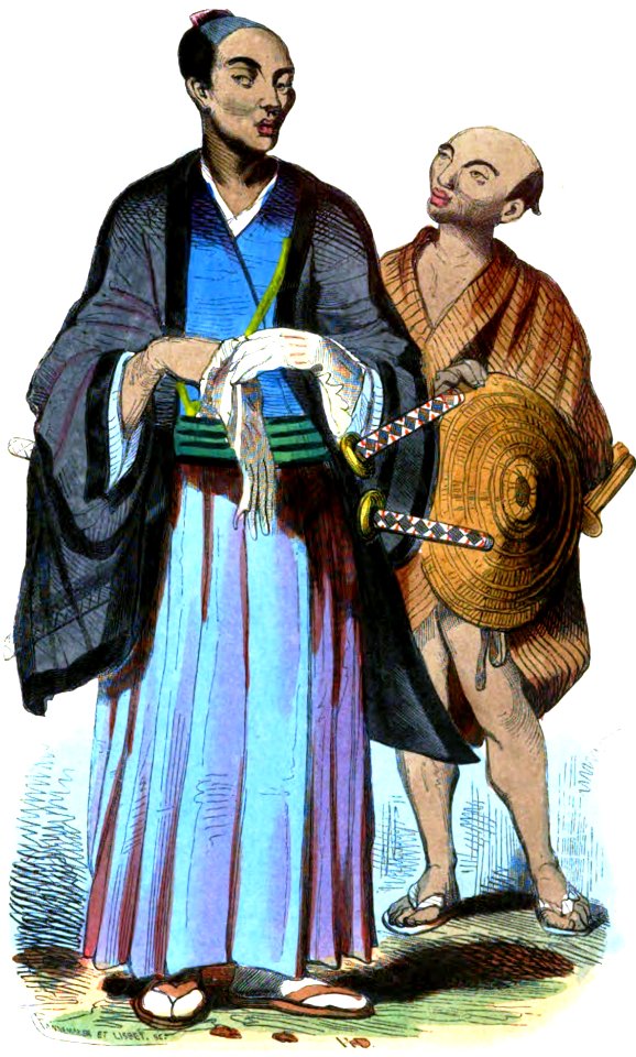Pannemaker et Lisbet. Japonais de condition et son valet. Auguste Wahlen. Moeurs, usages et costumes de tous les peuples du monde. 1843