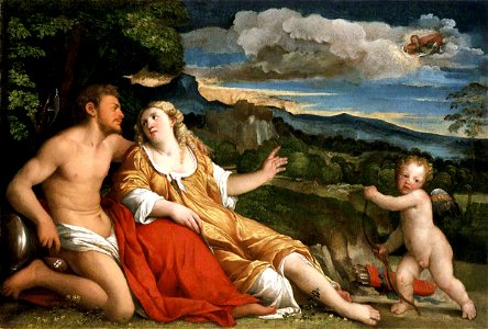 Palma il Vecchio - Mars, Venus and Cupid (1520)