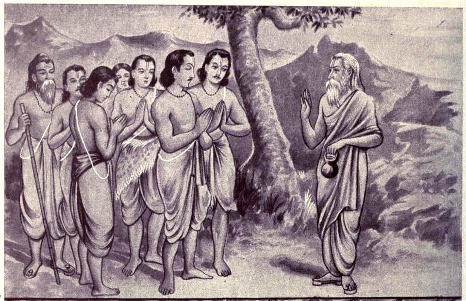 Pandavas meet vyasa in midway